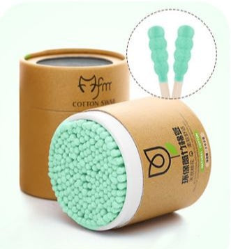 Cotton Fioc Biodegradabili Bamboo Blu Rosa Verde Ecologici BOX da 600PZ